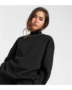 Свитшот в стиле oversized черного цвета Stradivarius