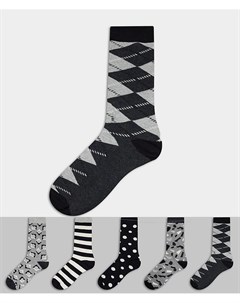 5 пар носков с принтом HS by Happy socks