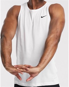 Белая майка с логотипом галочкой Nike training