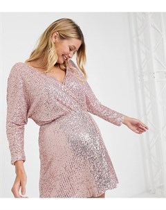 Нежно розовое платье мини Club L London Maternity Club l maternity