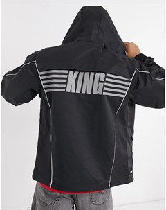 Черная oversized куртка с логотипом King Puma