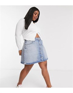 Синяя джинсовая юбка ASOS DESIGN Curve Asos curve