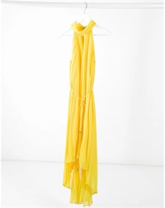 Желтое платье с вырезом и складками Nadette Ted baker london