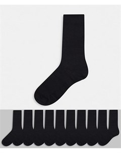 10 пар черных носков Selected homme