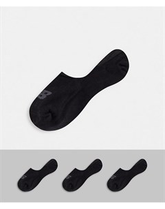Набор из 3 пар черных невидимых носков New balance