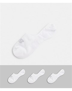 Набор белых невидимых носков 3 пары New balance
