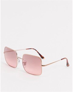 Золотисто розовые солнцезащитные очки в квадратной оправе Rayban Ray-ban®