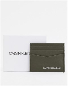 Кошелек для карт цвета хаки Calvin klein jeans