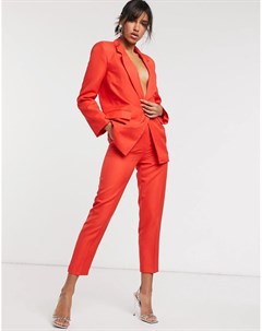 Красные узкие брюки в винтажном стиле Asos design
