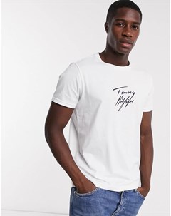 Белая футболка для дома с логотипом Tommy hilfiger