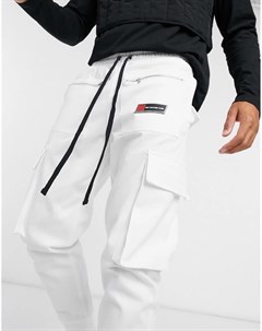 Белые брюки карго в стиле милитари The couture club