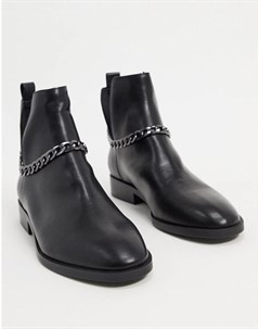 Черные ботинки челси с цепочками Stradivarius