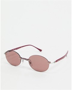 Фиолетовые узкие овальные солнцезащитные очки без оправы Rayban Ray-ban®