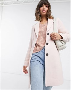 Розовое пальто классического кроя Vero moda