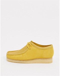 Желтые замшевые туфли Clarks originals