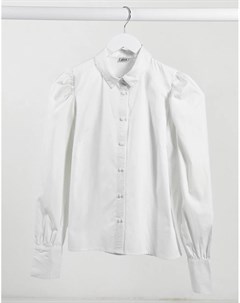 Белая рубашка с рукавами фонариками Pimkie