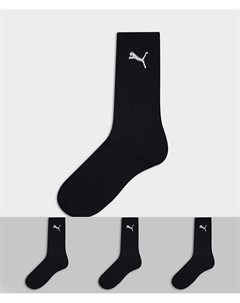 Комплект из 3 пар черных носков Puma