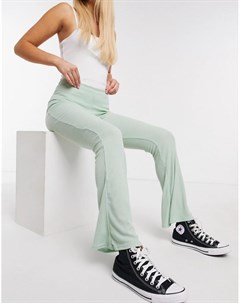 Расклешенные брюки в рубчик пастельного цвета Daisy street