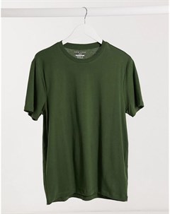 Зеленая футболка с круглым вырезом New look