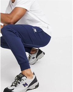 Темно синие спортивные штаны с логотипом Athletics Village New balance