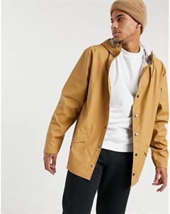 Куртка горчичного цвета с капюшоном Rains