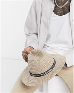 Соломенная шляпа цвета экрю с контрастной лентой Asos design