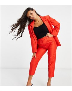 Красные узкие брюки в винтажном стиле ASOS DESIGN Petite Asos petite