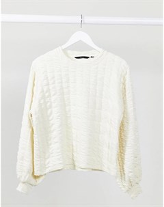 Фактурный свитер кремового цвета Vero moda