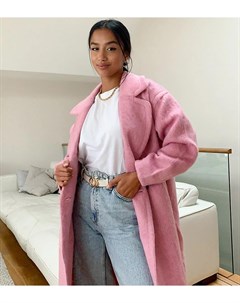 Розовое пальто в стиле oversized из фактурной ткани ASOS DESIGN Petite Asos petite