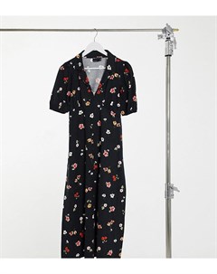 Черное чайное платье миди с цветочным принтом ASOS DESIGN Maternity Asos maternity