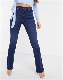 Синие расклешенные джинсы New look