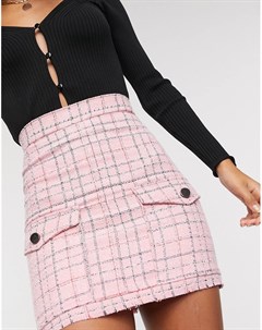 Розовая мини юбка из букле Asos design