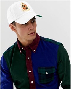 Белая бейсболка с вышивкой Polo ralph lauren