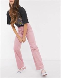Розовые вельветовые брюки с широкими штанинами Yoko Monki