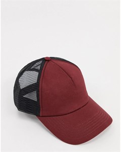 Бордовая кепка Asos design
