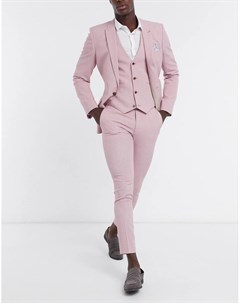Розовые супероблегающие брюки wedding Asos design