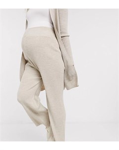 Светло бежевые расклешенные брюки от комплекта Fashionkilla maternity