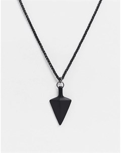 Ожерелье с подвеской наконечник стрелы черного цвета Seven london