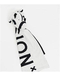 Черно белый шарф с логотипом Unisex Collusion