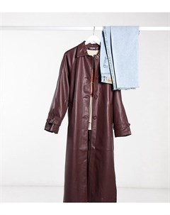 Пальто из полиуретана с поясом Fashion union tall