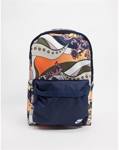 Рюкзак с цветочным принтом и логотипом галочкой Nike