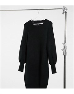 Черное платье джемпер с объемными рукавами Vero moda tall