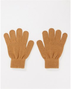 Бежевые перчатки из переработанной пряжи Boardmans
