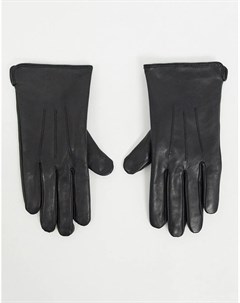 Черные кожаные перчатки с накладками для сенсорных экранов Barney s Originals Barneys originals