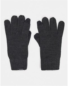Темно серые перчатки для сенсорных экранов French connection