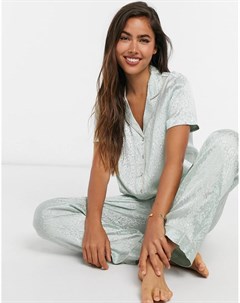 Пижама светло бирюзового цвета с рубашкой Vero moda