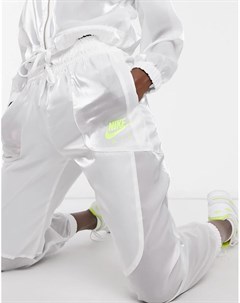 Белые полупрозрачные спортивные брюки Air Nike