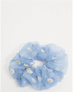Голубая резинка для волос с вышивкой Asos design