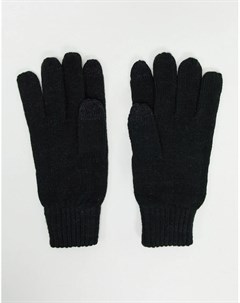 Черные перчатки от комплекта для сенсорных экранов с логотипом FCUK French connection