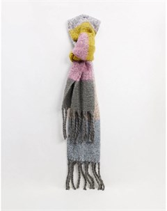 Пушистый шарф в стиле колор блок Boardmans